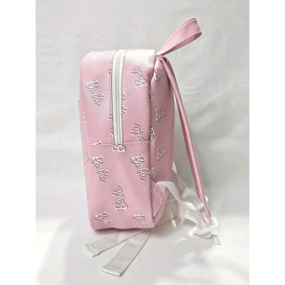 Barbie‎ Mini Backpack Pink Barbie Logo Bag Faux Leather 8.5